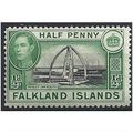 Falkland Islands 1938 SG146 1/2d Black & Green ...