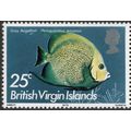 BVI Virgin 1975 Fish 25c Grey Angelfish Unmount...