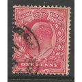 GREAT BRITAIN 1902 EDWARD V11 1d SCARLET SG 219...