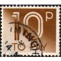 1982 Postage Due 10p Value, Sepia. Fine Used