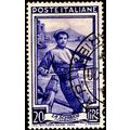 Italy 1950 Working Life 20L Used Stamp Fisherman .