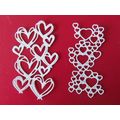 6 x Tattered Lace Die Cuts Tuck In Hearts