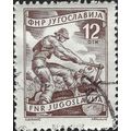 YUGOSLAVIA, Timbermen, violet-brown 1952, 12D