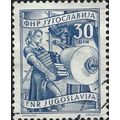 YUGOSLAVIA, Printworker, blue 1952, 30D