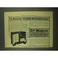 1908 Monroe Refrigerator Ad - Really Safe Refri...