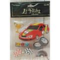 La Petites Racecar Driving 3-D Stickers