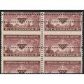 1002, Mint NH 3¢ Misperf Shift Error Block Show...