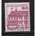 GERMANY 1977 CASTLES 60pf RED USED SG1809a