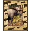 Moose Scatter Laser Engraved Wood Picture Frame...