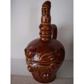 Vintage Calvados Majolica Apple Brandy Flagon D...