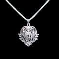Long Coat Long Haired Dog Head Pendant Necklace...