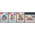Flowers: 4 Values - Yemen, Kingdom 1965 - NM H ...