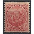 Barbados 1921 SG220 1d Red Mounted Mint . . .