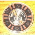 Jockey Club $100. Casino Chip - 1983 - Bud Jone...