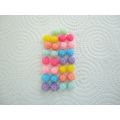 30 12mm Cabochons. Dahlia Flower Resin.