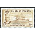 Falkland Islands KGVI 1952 6d Bistre Brown Unmo...
