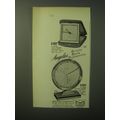 1948 Angelus Alarm Clocks Ad - models 287 and 703 - Accuracy Beauty