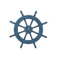 Rustic All Light Blue Decorative Ship Wheel Wit...