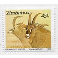ZIMBABWE 1989 ROAN ANTELOPE WILDLIFE ENDANGERED...