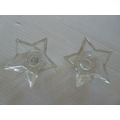 Candle Holders - Vintage 5-point Star-Shaped Cl...