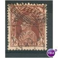 India 1937 - SG 248 - KGV1 1/2a brown - used 2