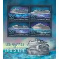CENTRAL AFRICA 2013 SHEET MNH CRUISE SHIPS BOAT...