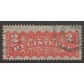 Canada 1889 R2 2c Orange-Red REGISTRATION Stamp...