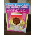 Adult/Humour Birthday Card - Birthday Girl - 0016