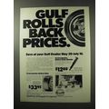 1977 Gulf Cruisemaster Tires and Heavy Duty Shocks Ad