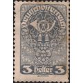 AUSTRIA, Posthorn emblem, grey 1919, 3 Heller