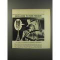 1956 Crosse & Blackwell Vichyssoise Soup Ad - Drive home to Paris tonight