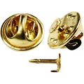 Gold Plated Clutch Pin Findings 25pcs 11mm Diam...