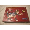 FRISKY'S BACKYARD 900 PIECE SHAPED PUZZLE w/Min...