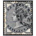 1883 -1884 Queen Victoria - ½d bluish black (as...