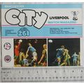 1981 programme Manchester City v. Liverpool, Le...