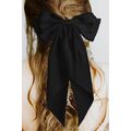 Black Oversized Ribbon Bowknot Satin Hair Clip