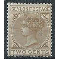 Ceylon 1872 SG121 2c Pale Brown Mounted Mint.. .