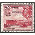 Cyprus 1934 SG137 1 1/2pi Carmine Mounted Mint ..