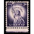 USA 1954 Liberty 3c Used Stamp .