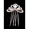 Wire Side Hair Comb with Drop Pearls & Swarovsk...