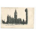 EARLY UN-DIVIDED BACK POSTCARD TOWN HALL MANCHE...