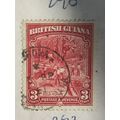 British Guiana KGV 1934 3c Scarlet Used SG 290 ...