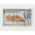 BARBADOS 1950 KG6 3c PUBLIC BUILDINGS USED SG27...