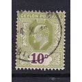 CEYLON 1910-11 EDVII 10c USED SG294