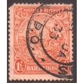 Barbados 1925 - SG231ca - 1½d orange red - Badg...