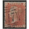 1857 SG33 1d Orange-Brown Perf 14 Wmk Large Cro...