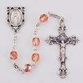 Rose Colored Rosary, plus two free prayer cards