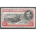 Ascension 1944 SG40b 1 1/2d Black & Vermilion P...