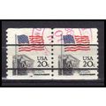 Used 1895b 20c U.S. Flag Fine CNP Left 14 PA0275