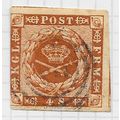 DENMARK DANMARK 1858 4S CLASSIC WAVY CORNER 3 M...